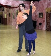 Clive and Michele in a private lesson